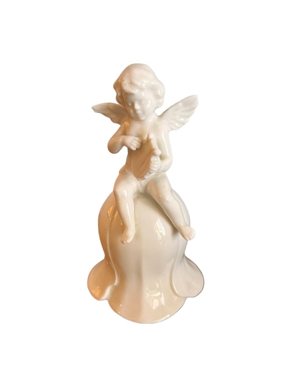 Schmid Porcelain Angel Music Box 6" Hark The Herald Angels Sing Japan No. 315